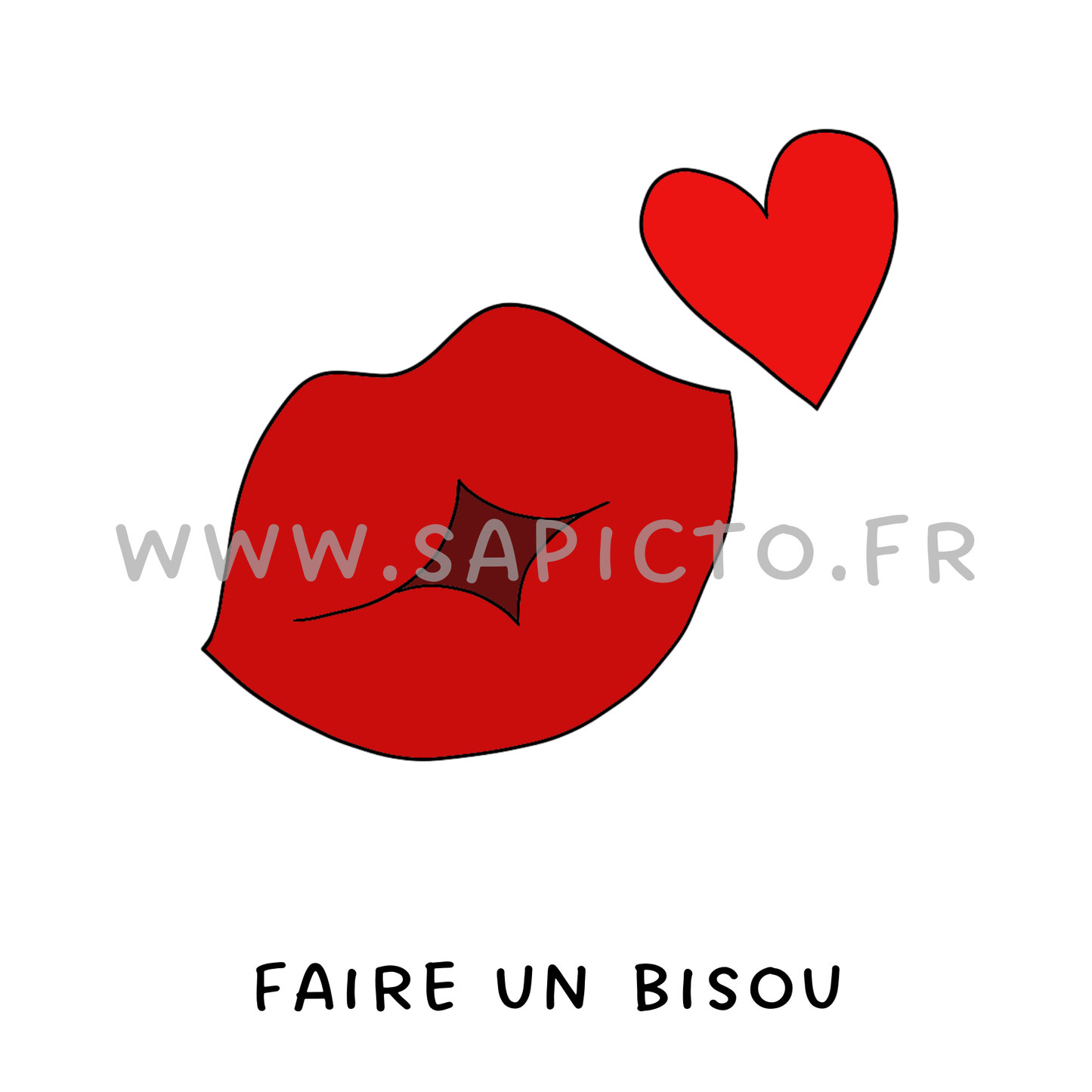 Faire un bisou