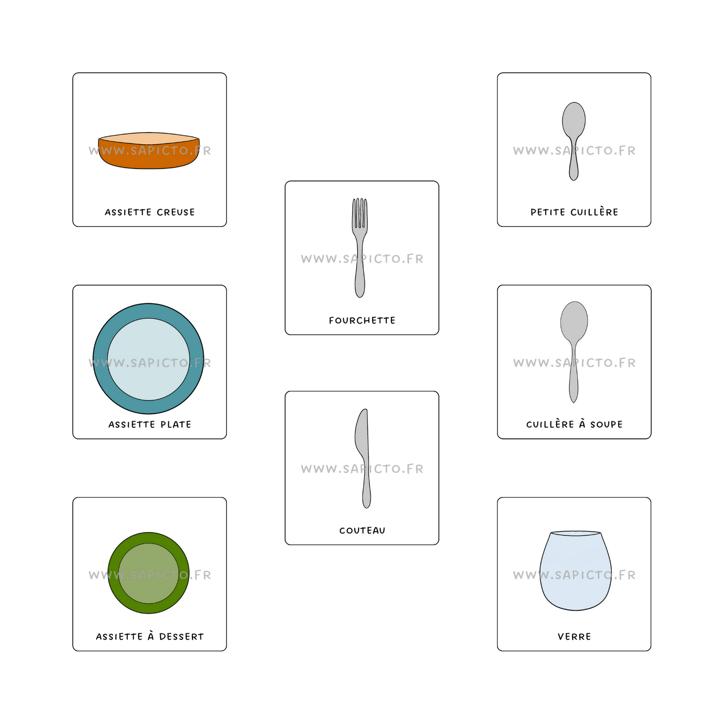 Pack couverts/assiettes