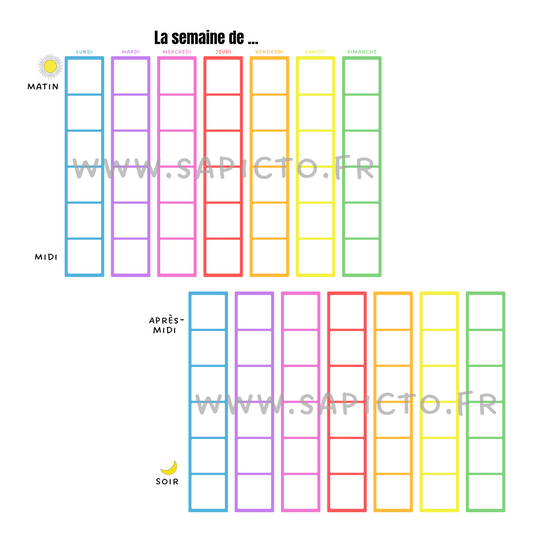 Planning hebdomadaire
