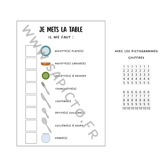 Je mets la table