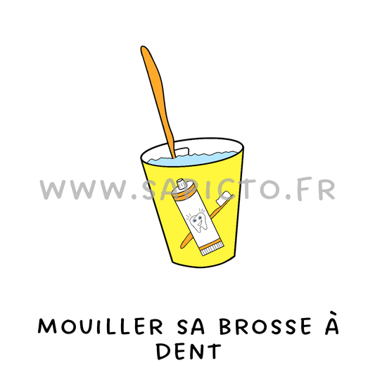 Mouiller sa brosse à dent