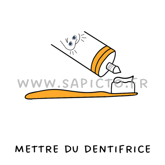 Mettre du dentifrice