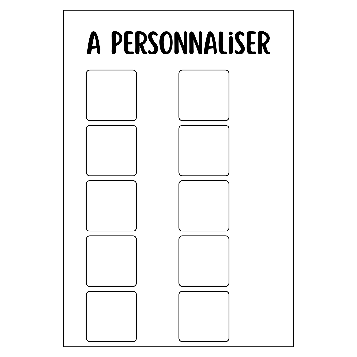 Support à personnaliser