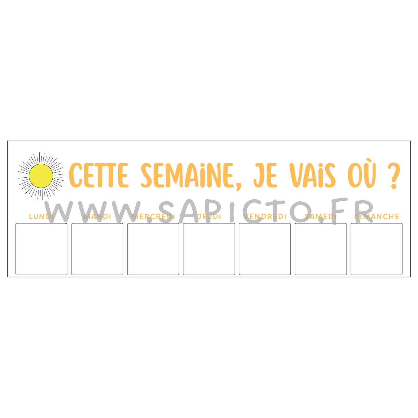 Cette semaine, je vais où ?