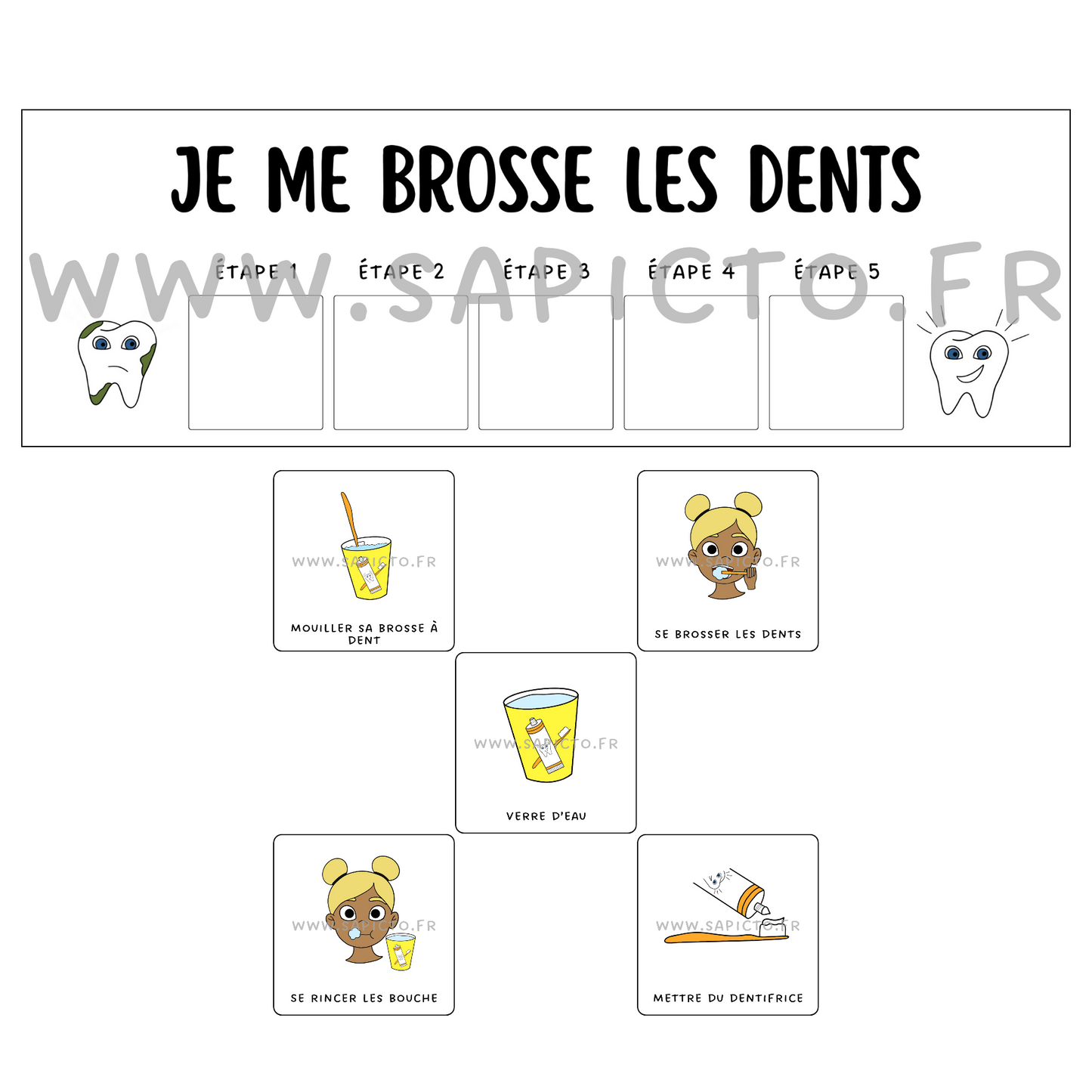 Je me brosse les dents