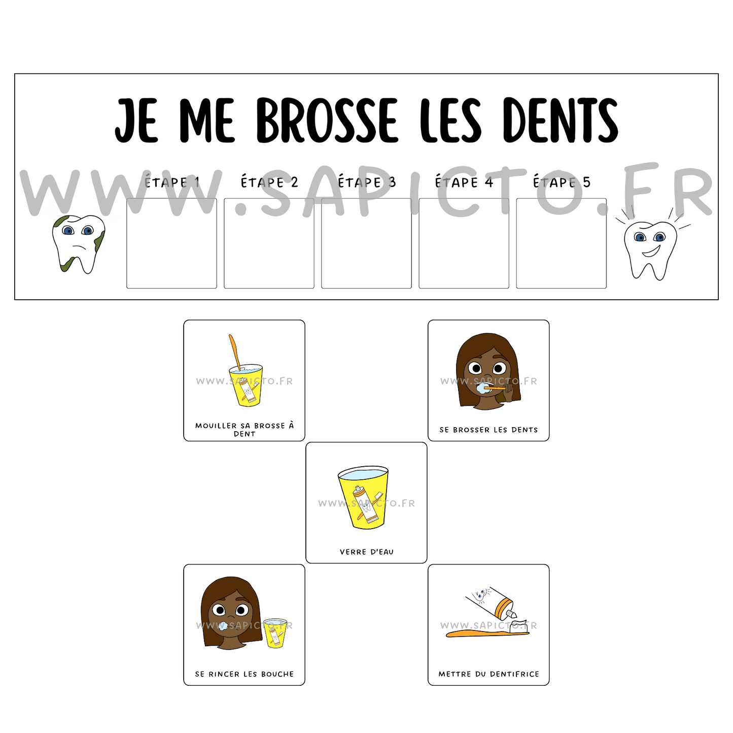 Je me brosse les dents